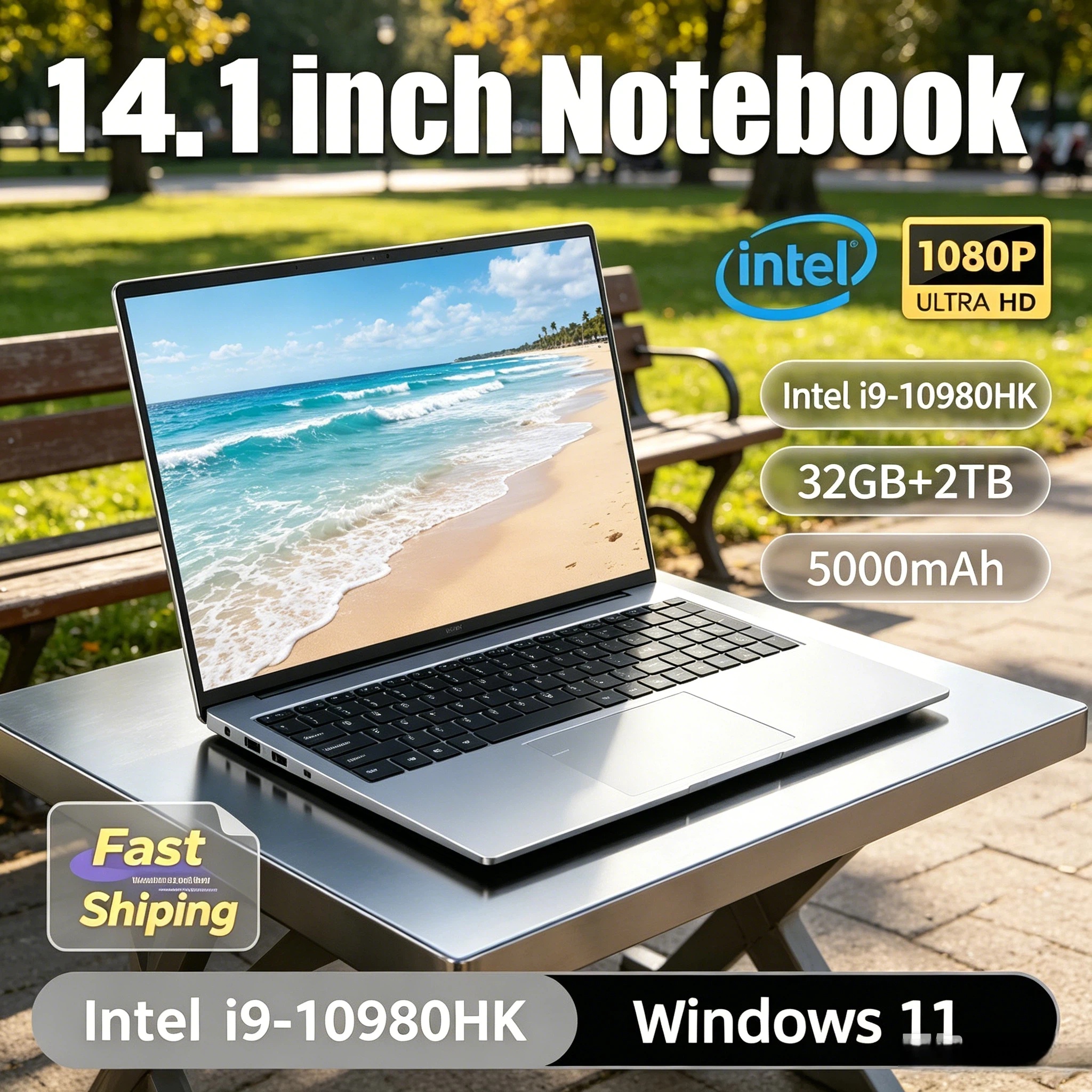 Pc Gaming I9 - Ordinateur portable 14,1 pouces Intel Core