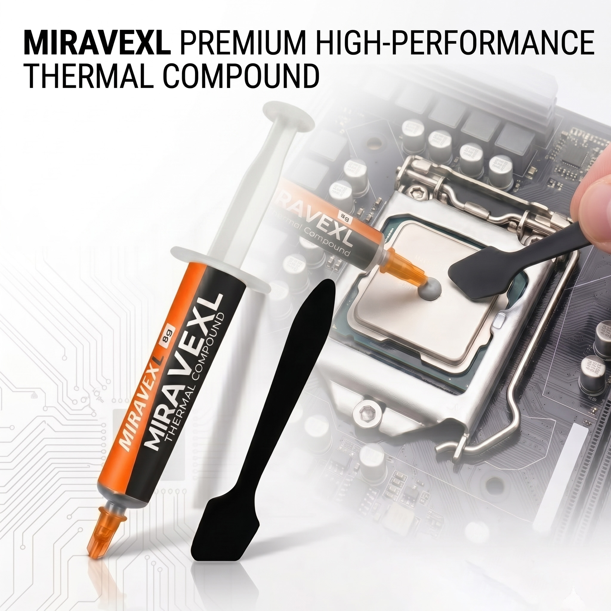 Pc Gaming Upgrades - Pâte Thermique MIRAVEXL 8g à Faible