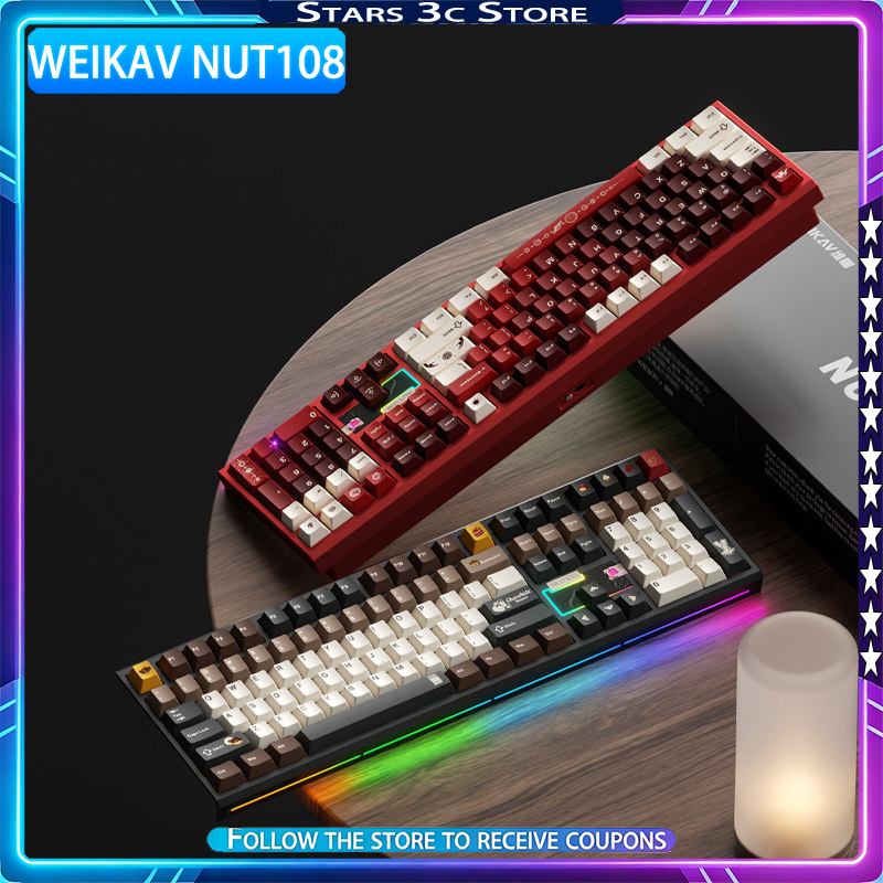 Pc Gaming Upgrades - Clavier mécanique WEIKAV NUT108 en alliage