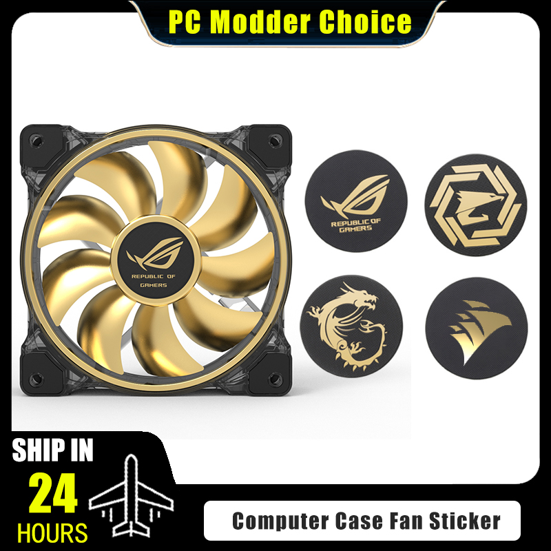 Pc Gaming Upgrades - Autocollant de Logo de ventilateur de