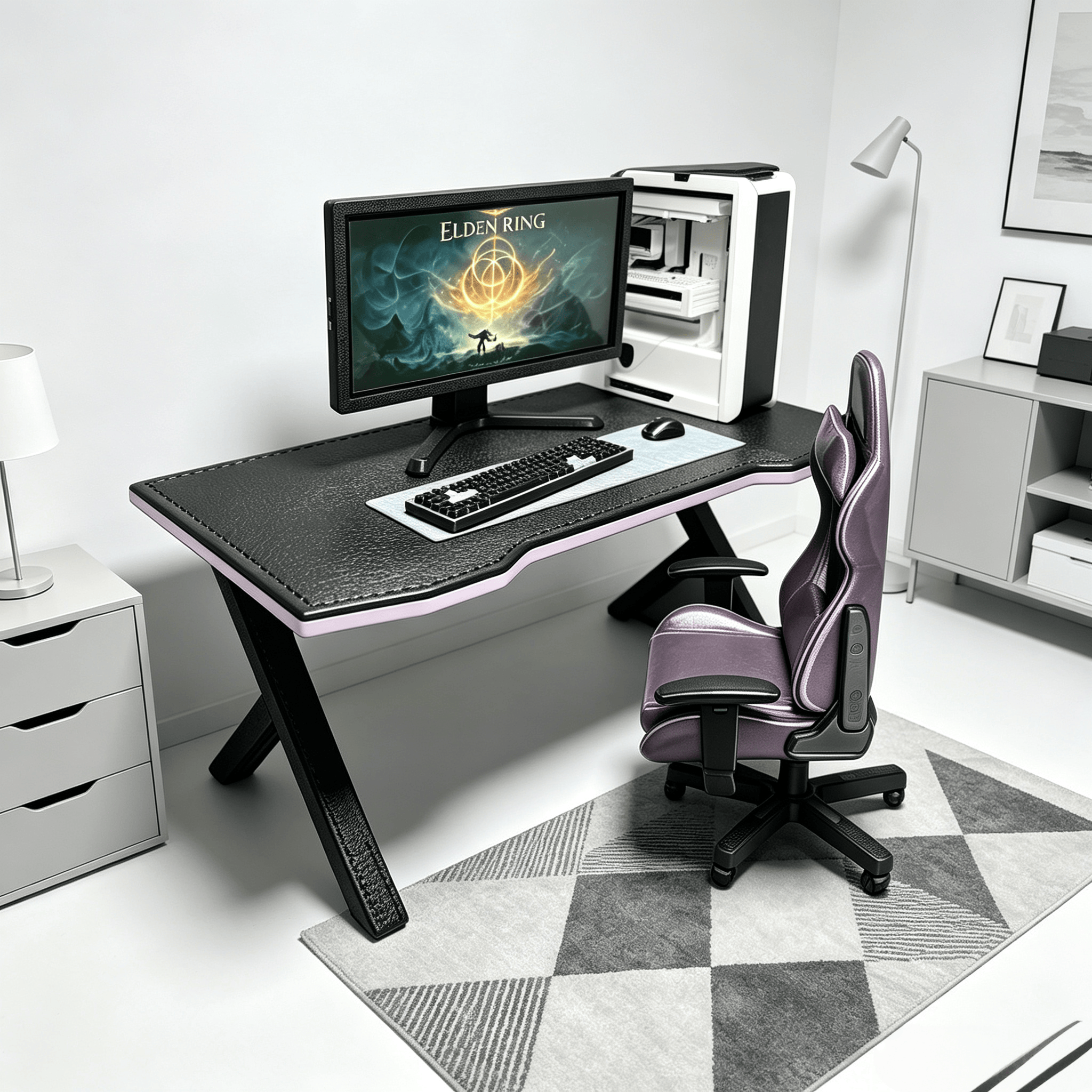 Pc Gaming Y Monitor - Mini bureau de jeu pour poupées
