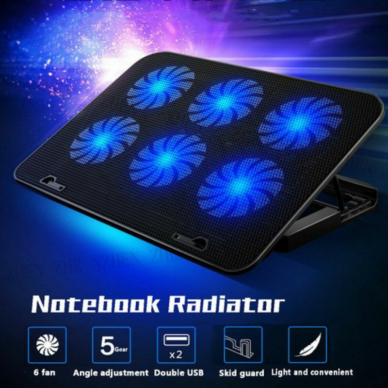 Laptop Cooling Pad - Y 6 ventilateurs USB refroidisseur tapis