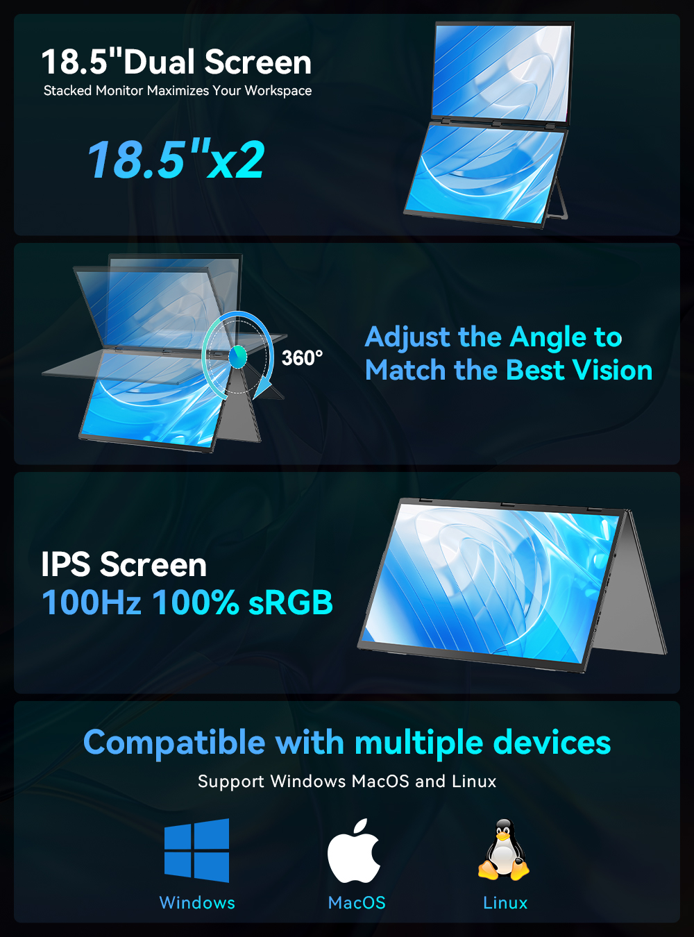 Moniteur portable à double écr - Pc Gaming Y Monitor avis et prix
